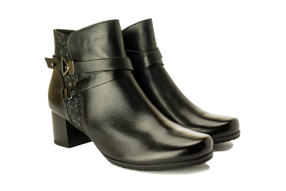 CAPRICE 25336-25 019 black combination, botki damskie, sklep internetowy e-kobi.pl