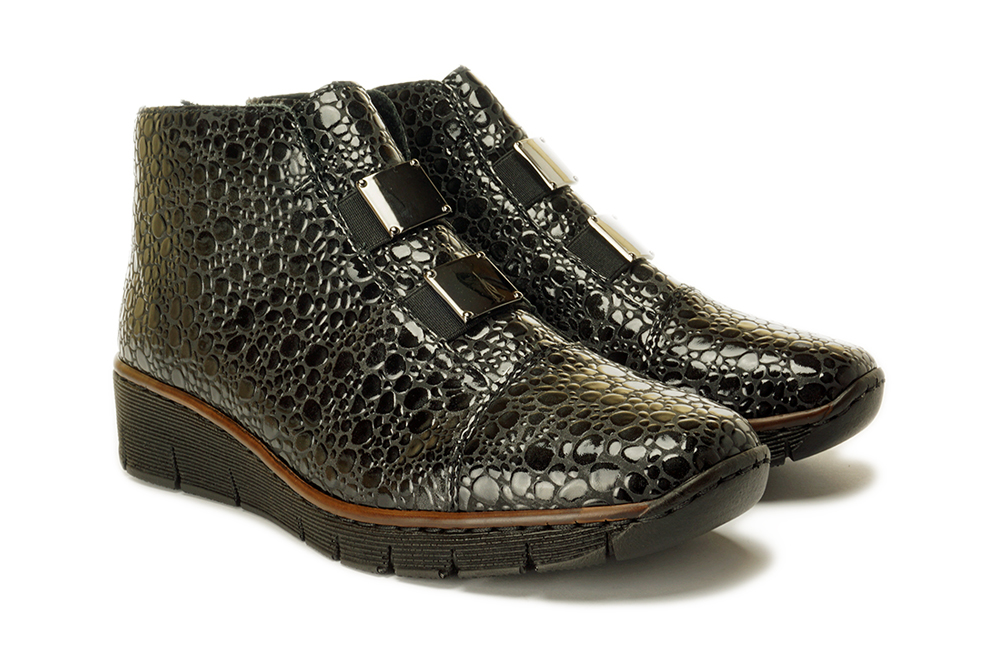 RIEKER 53793-45 grey, botki damskie, sklep internetowy e-kobi.pl