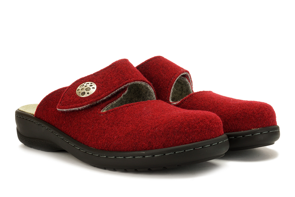 DR. BRINKMANN 701095-4 bordeaux, kapcie damskie, sklep internetowy e-kobi.pl