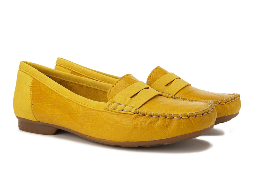 RIEKER 40054-68 yellow, półbuty/mokasyny damskie, sklep internetowy e-kobi.pl