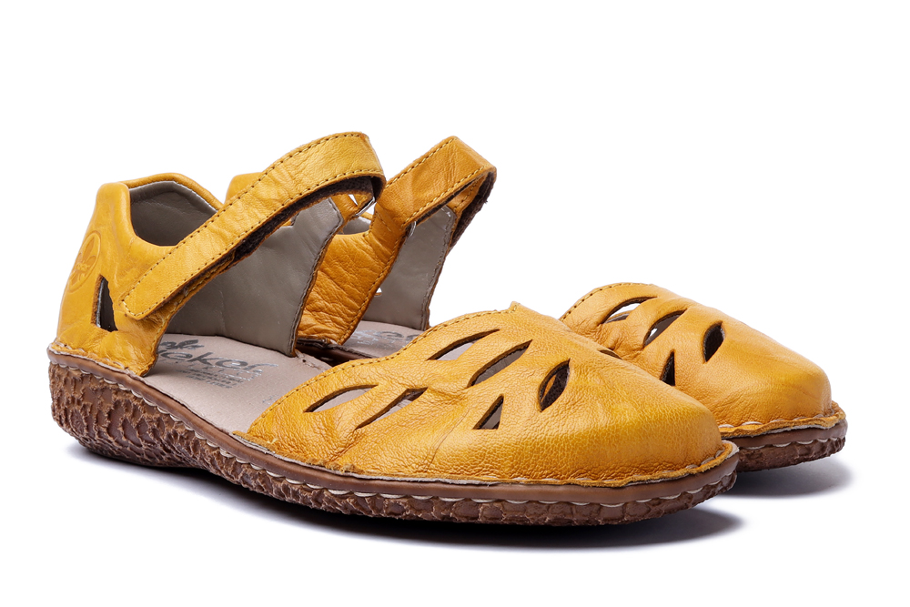 RIEKER M0967-68 yellow, sandały damskie, sklep internetowy e-kobi.pl
