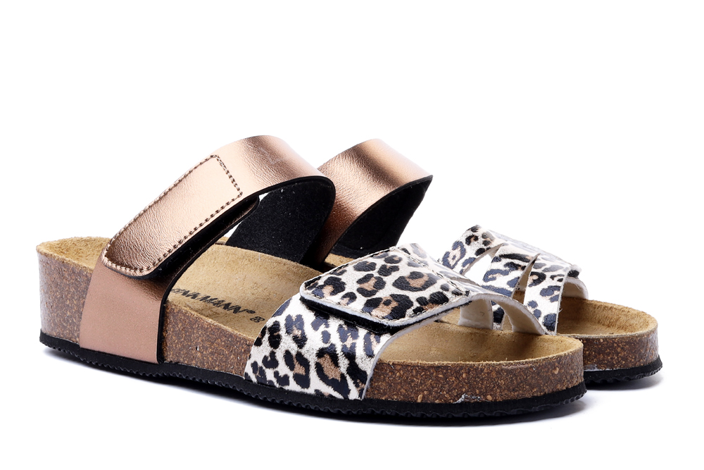 DR. BRINKMANN 700059-23 bronze/leo, klapki profilaktyczne damskie, sklep internetowy e-kobi.pl