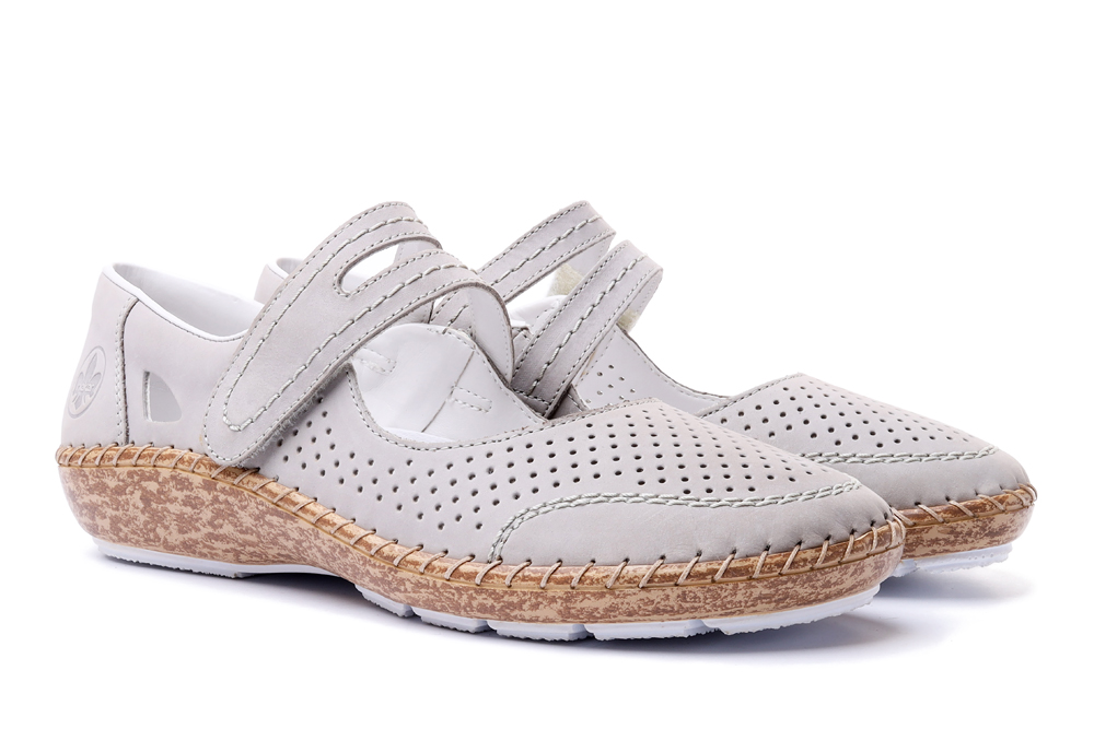 RIEKER 44885-40 grey, półbuty damskie, sklep internetowy e-kobi.pl