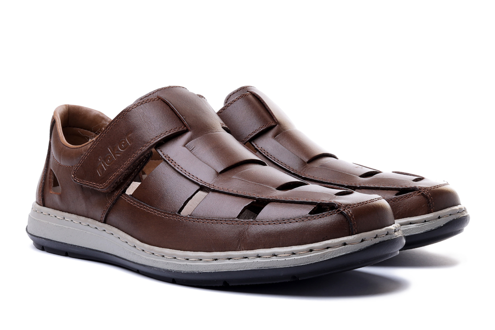 RIEKER 17387-25 brown, sandały męskie, sklep internetowy e-kobi.pl