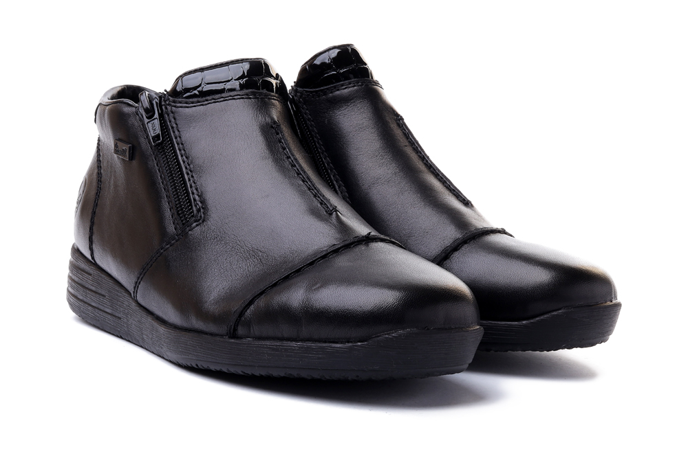 RIEKER TEX 58491-00 black, botki damskie, sklep internetowy e-kobi.pl