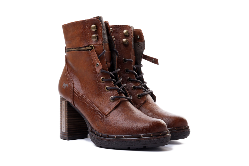 MUSTANG 49C0943 cognac, botki damskie, sklep internetowy e-kobi.pl