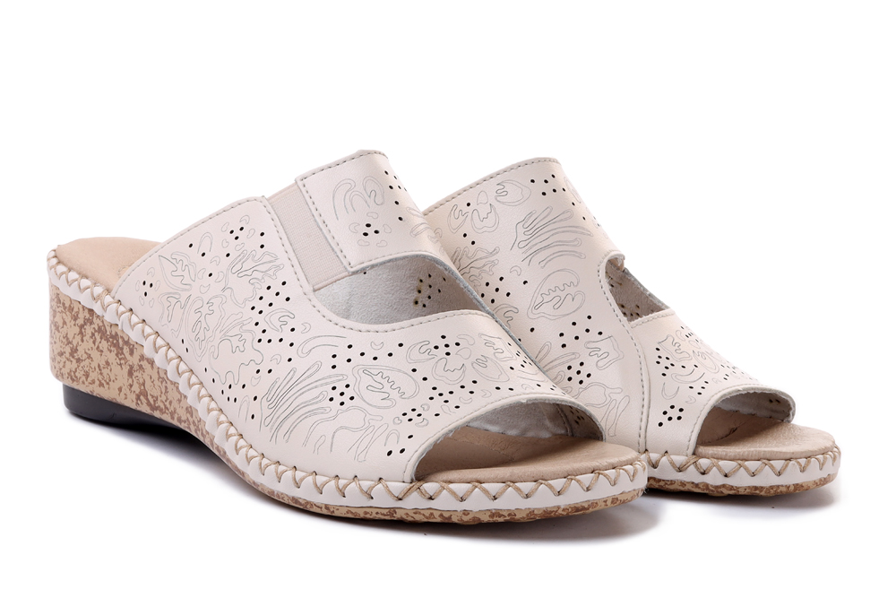 RIEKER 66191-60 beige, klapki damskie, sklep internetowy e-kobi.pl
