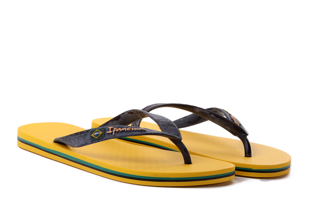 IPANEMA Clas Brasil II AD 80415 yellow/black, klapki japonki damskie, sklep internetowy e-kobi.pl