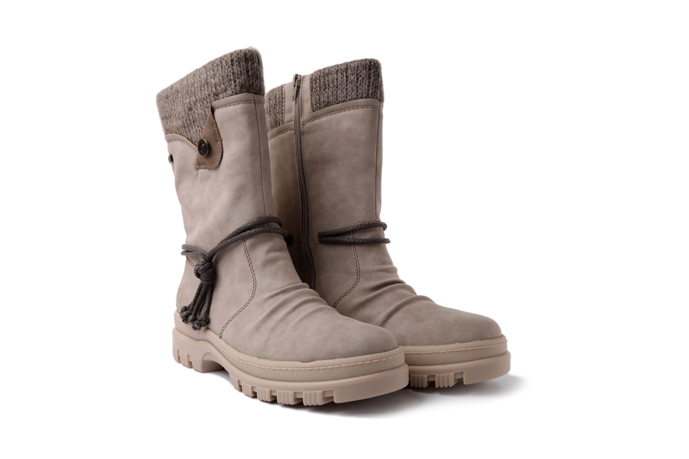 RIEKER TEX X8283-60 beige, kozaki damskie, sklep internetowy e-kobi.pl