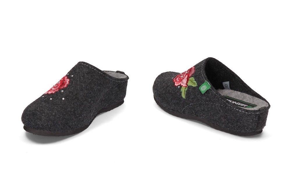 DR. BRINKMANN 330161-9 anthrazit, kapcie damskie, sklep internetowy e-kobi.pl