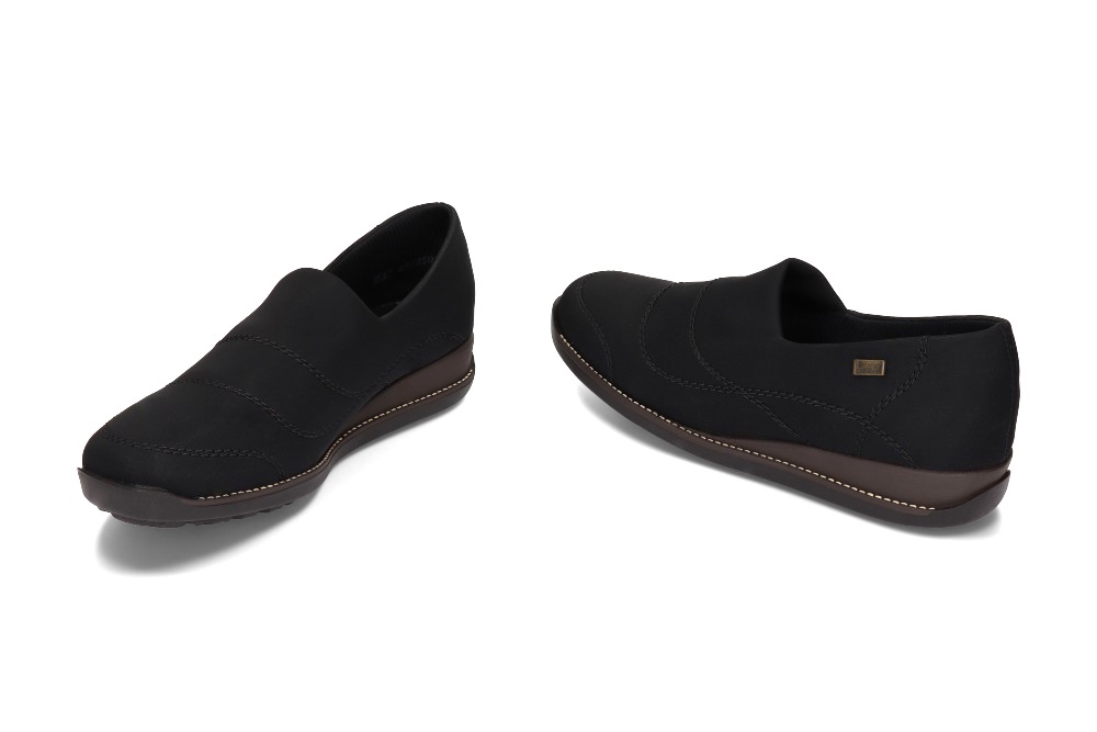 RIEKER 44260-00 black, półbuty damskie, sklep internetowy e-kobi.pl